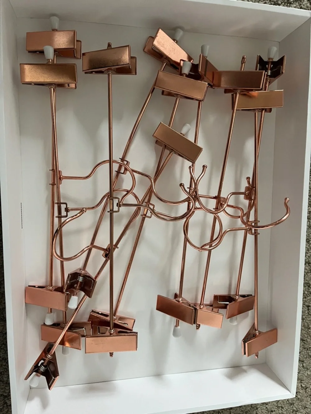 10 pack Braut Kleiderbügel Roségold mit rose gold metal pants and skirt hanger